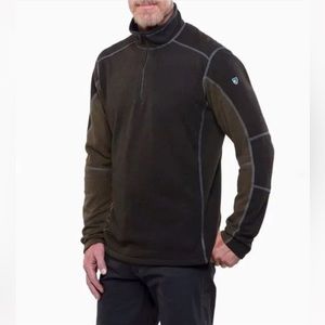 KUHL Revel Quarter-Zip Fleece Sweater - Men's Brown Size Medium